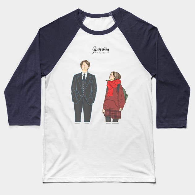 Goblin Korean Drama Fan art Baseball T-Shirt by ArtByAzizah